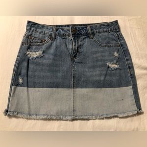 Denim mini skirt